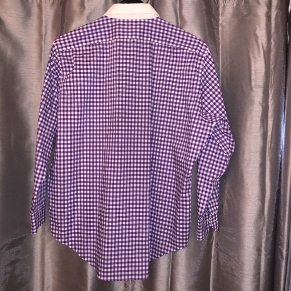 Ralph Lauren Contrast Collar Shirt, Gingham 16.5 - Picture 2 of 6
